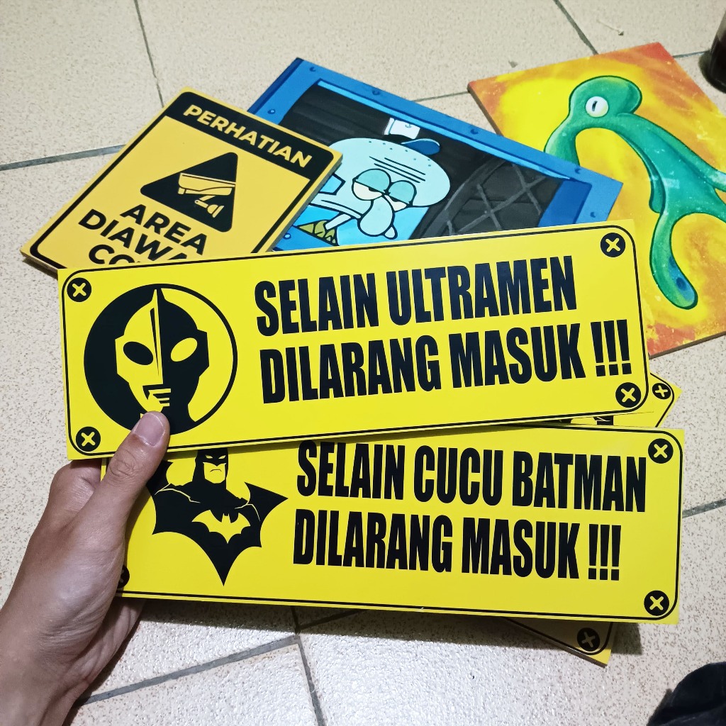 sign dilarang masuk lucu dekorasi kamar/pintu unik