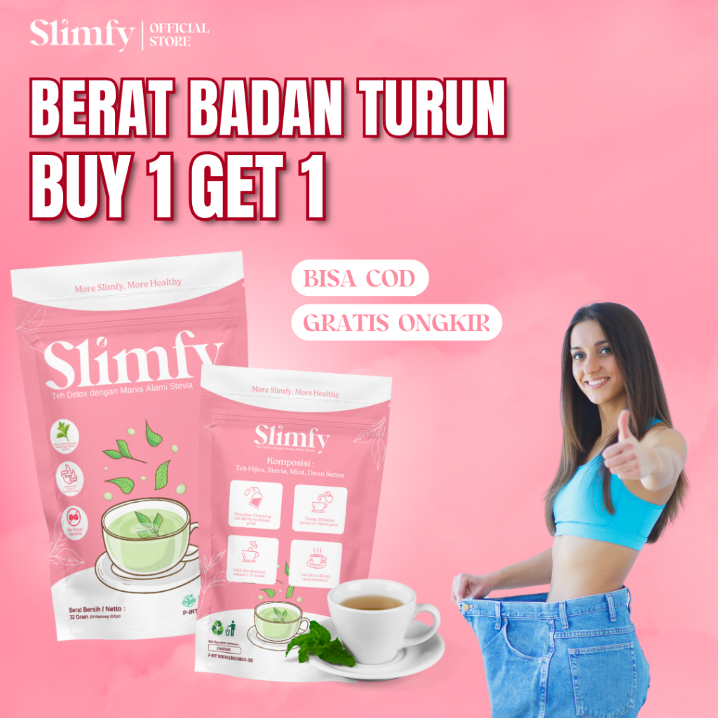 

[ BUY 1 GET 1 ] Slimfy Slimming tea | teh diet original | teh pelangsing alami