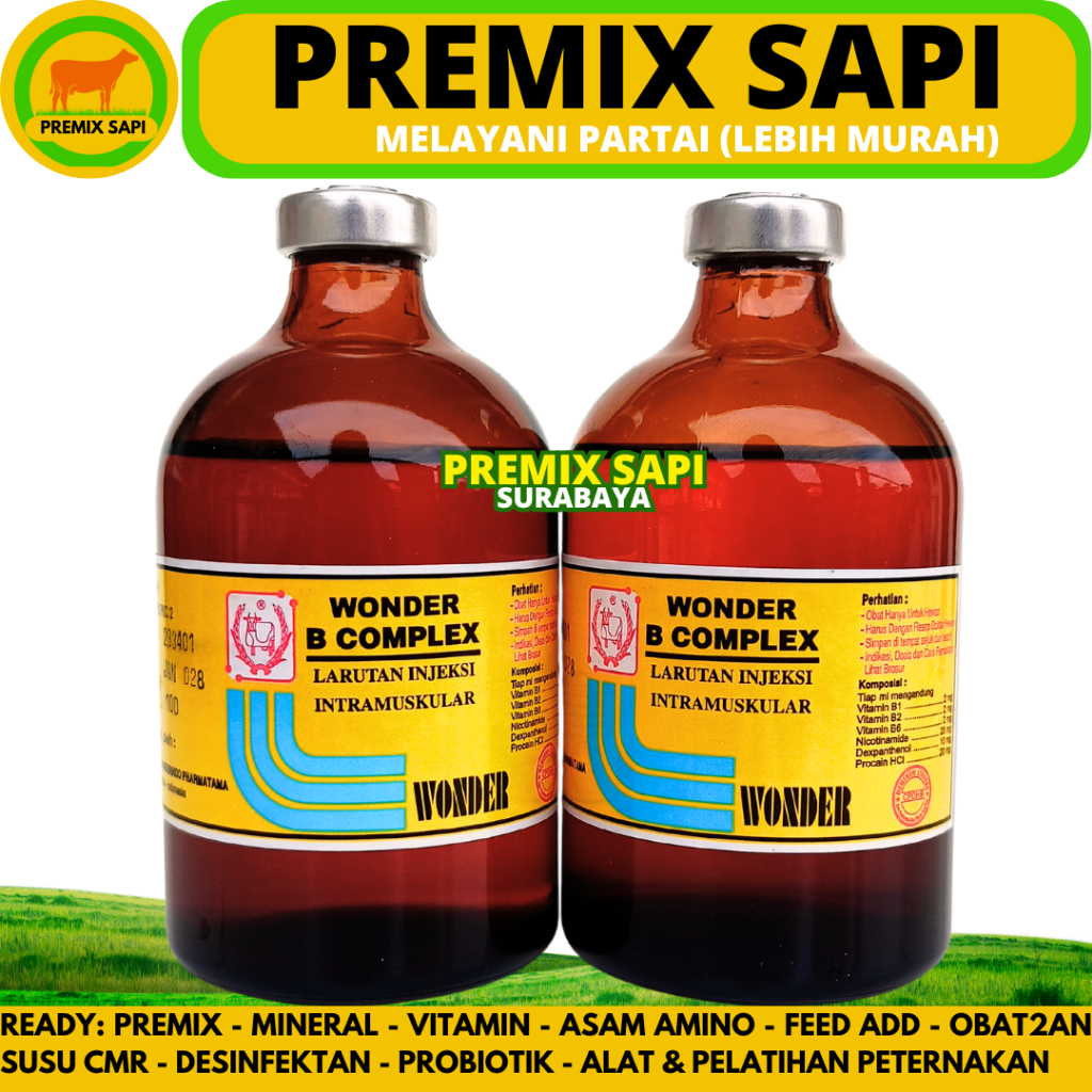 WONDER B COMPLEX 100 ML - Vitamin B Komplek Hewan - Vit B Kompleks Hewan
