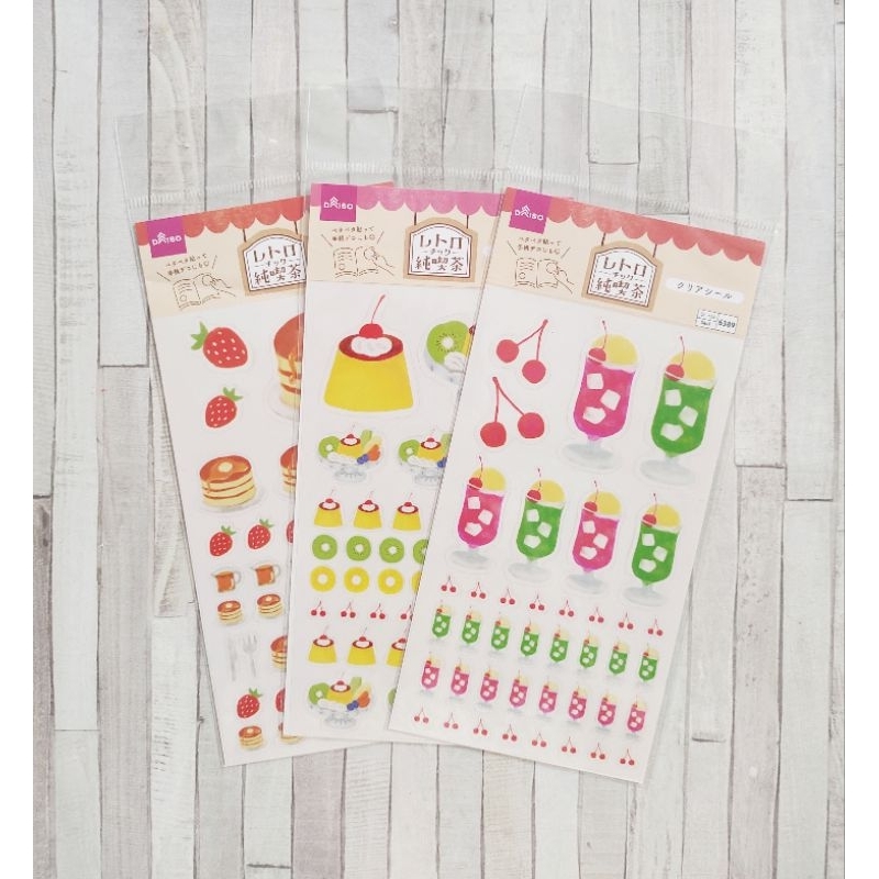 

Clear Seal Stiker Dessert Makanan Pudding Pancake Float Japan