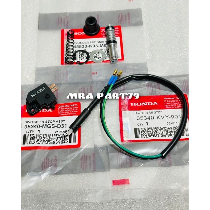 Seal master rem depan KO3-M61+Switch rem depan belakang MGS-D31 +KVY-901 Beat deluxe 2020, Beat stre