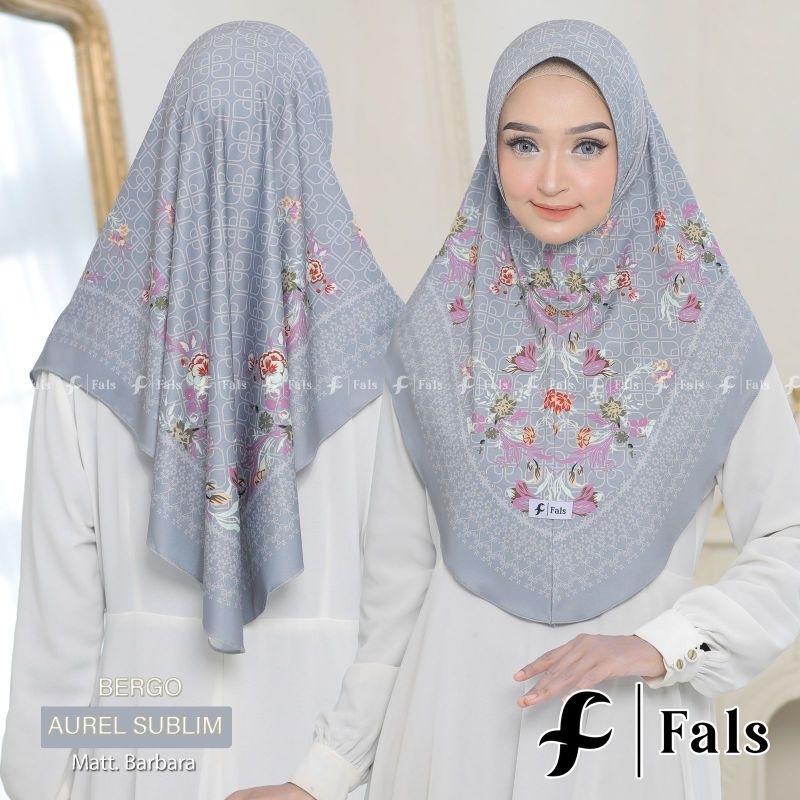 (ORI FALS) AUREL BERGO PAD SUBLIM•hijab instan pet motif•kerudung pet oval•hijab dewasa motif kotak 