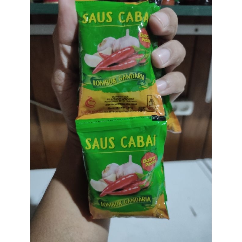 

saus gandaria sachet cabai extra pedas 35gram 1renceng (10pcs)