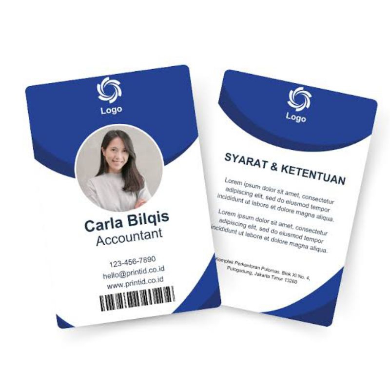 

ID card bahan PVC standard