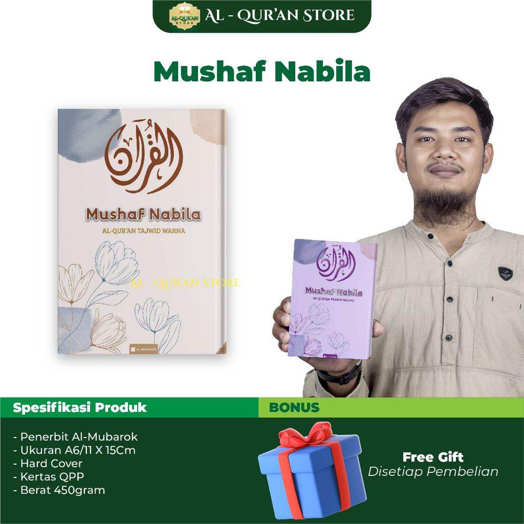 COD - Alquran Wanita Cantik Nabila A6, Al Quran Cantik Non Terjemah, Alquran Cantik Untuk Wanita, Mu