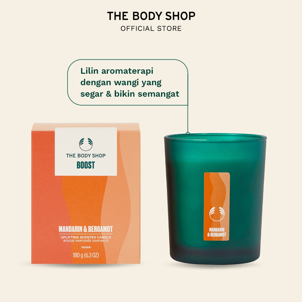 The Body Shop Boost Uplifting Scented Candle 180g - Mandarin & Bergamot