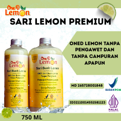 

OneD Sari Lemon Paket Hemat 2 Botol 500ml+250ml 100% Pure Lemon Tanpa Campuran Apapun