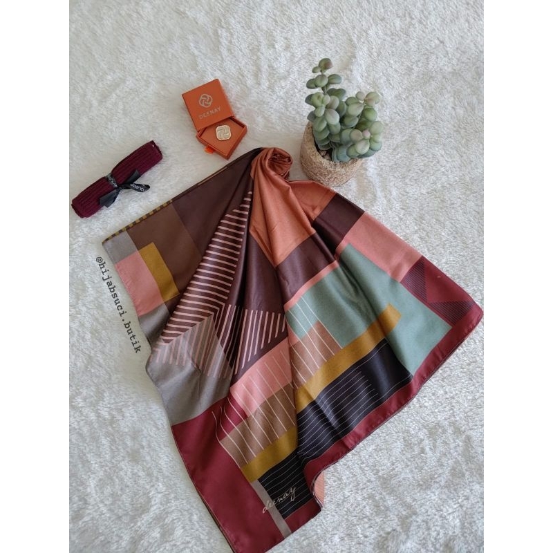 HIJAB DEENAY MOTIF SEGI EMPAT DEENAY ORIGINAL
