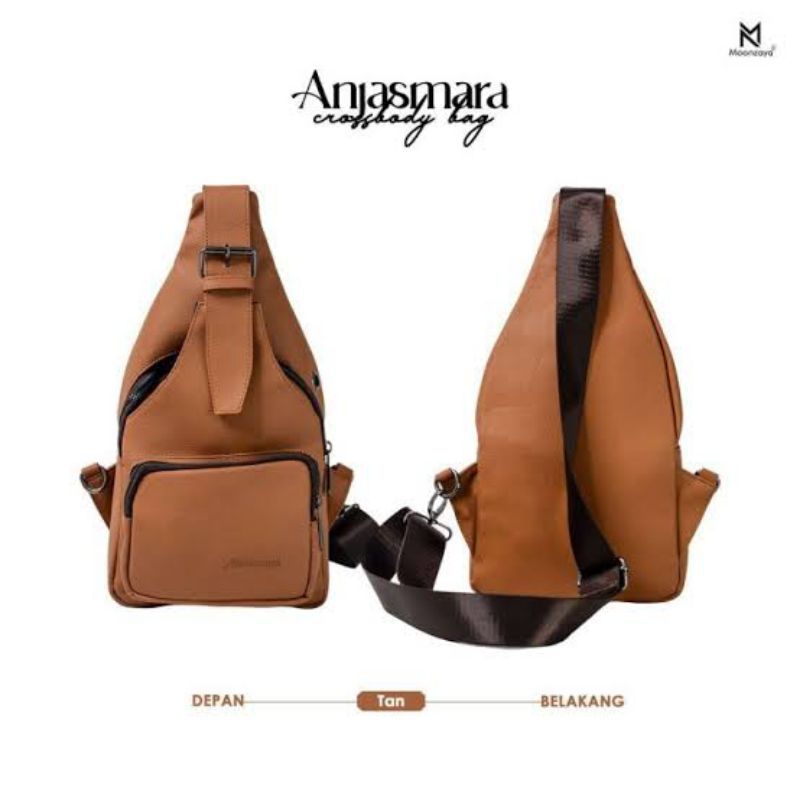 MOONZAYA ANJASMARA CROSSBODY BAG TAN