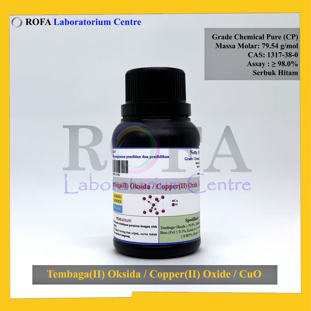 Tembaga(II) Oksida / Copper(II) Oxide / Kupri Oksida / CuO CP 100 Gram