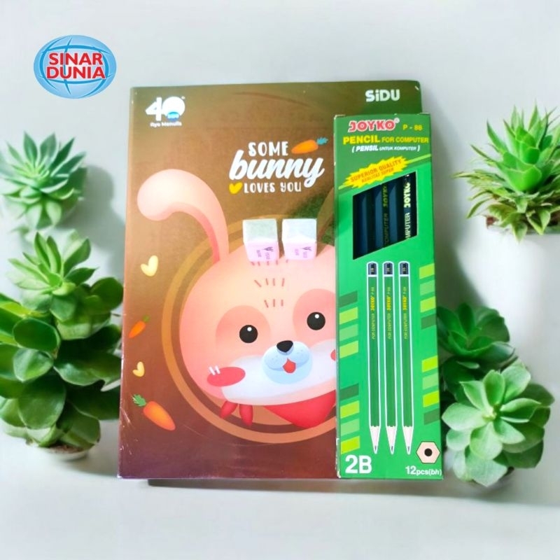

Buku tulis sidu 58 lembar 1 Pack + Pensil Joyko P-125 1 Pack