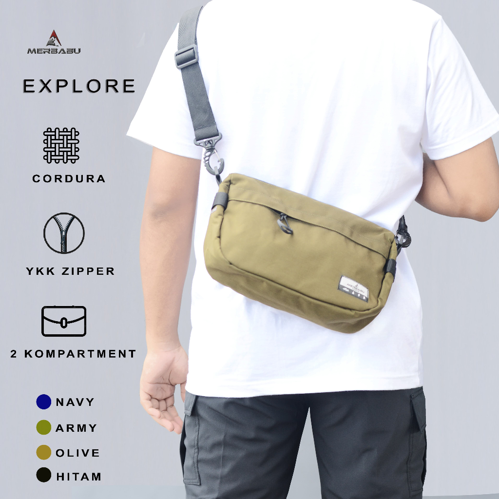 Merbabu Tas Selempang Pria Wanita Sling Bag Explore Waist Bag Outdoor