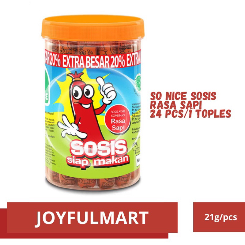 

Sosis Sonice Rasa Sapi isi 24 Pcs / 1 Toples