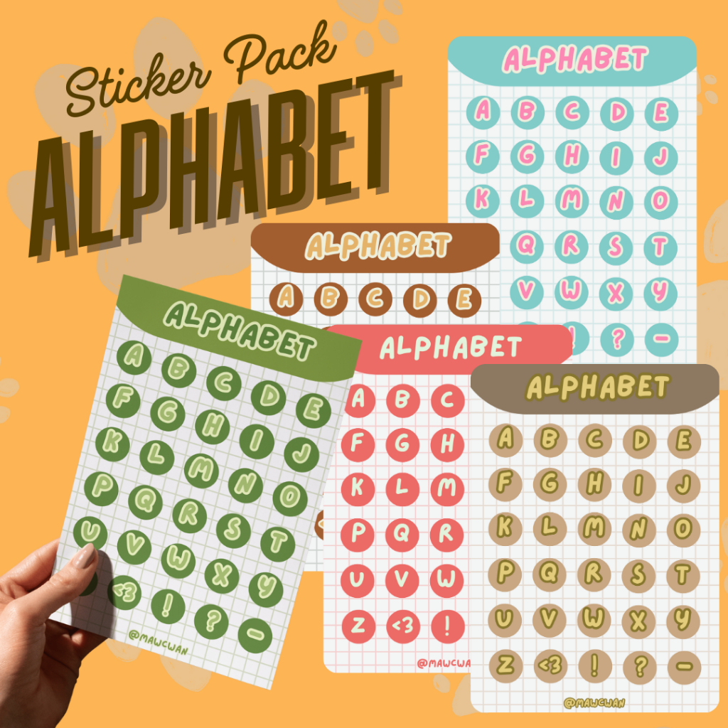 STICKER PACK ALFABET | STICKER PACK HURUF | STICKER AESTHETIC