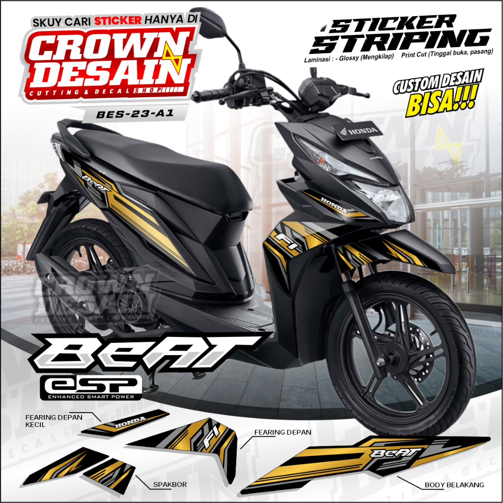 STRIPING BEAT STREET - CUSTOM DESAIN - STIKER VARIASI BEAT STREET - STRIPING MOTOR
