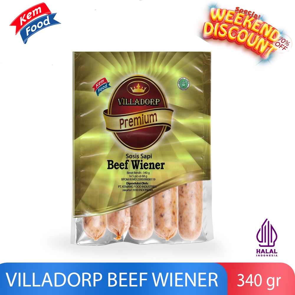

Beef Wiener Villadorp 340gr - Sosis Sapi Wiener Villadorp [Weekend Promo]