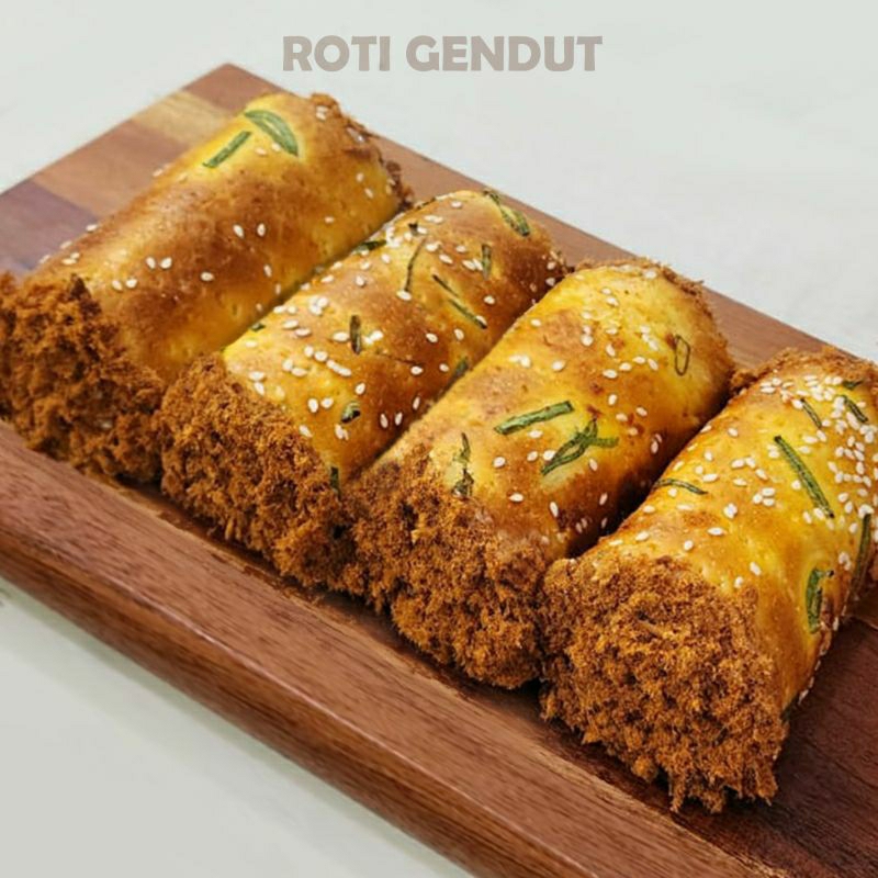 Roti Gulung Abon Floss Roll Roti Gendut
