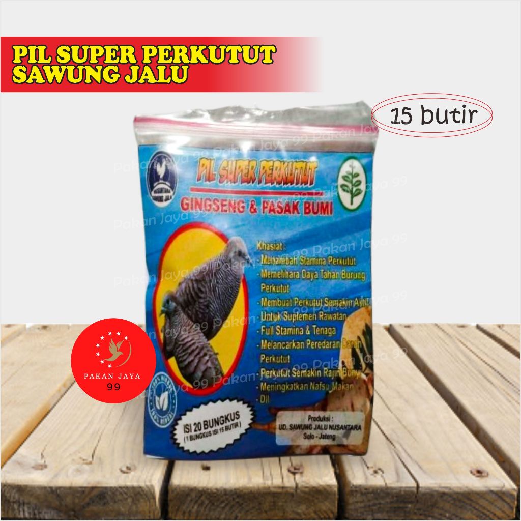 READY PIL SUPER PERKUTUT 1 SACHET GINGSENG DAN PASAK BUMI SAWUNG JALU VITAMIN DOPING PENGGACOR