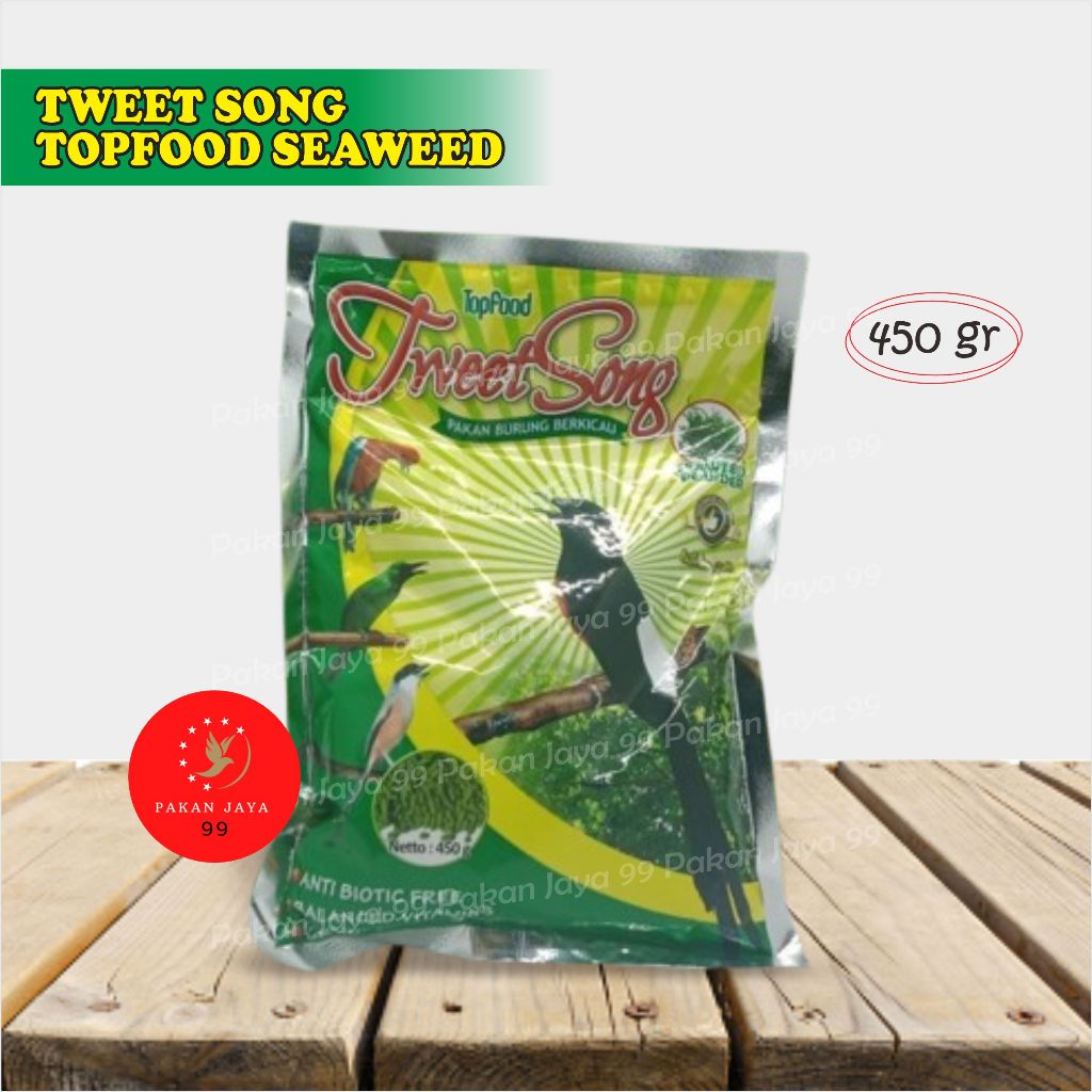 READY TWEETSONG TWEET SONG 450 GRAM TOPFOOD COKELAT KUNING DAN HIJAU RUMPUT LAUT VOER PAKAN BURUNG