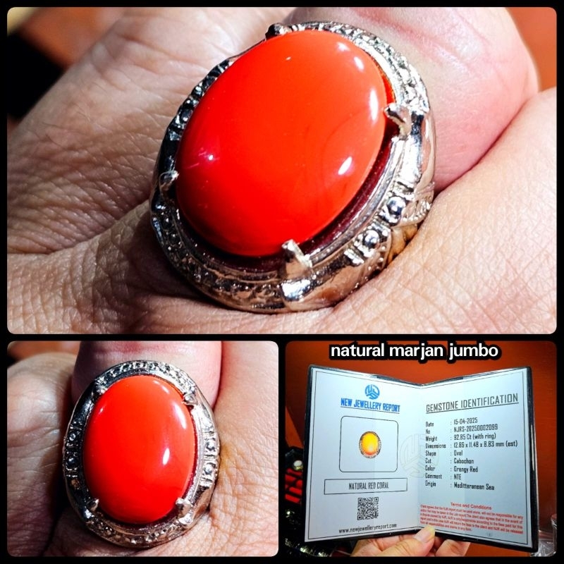 NATURAL BATU CORAL MARJAN JUMBI + MEMO LAB