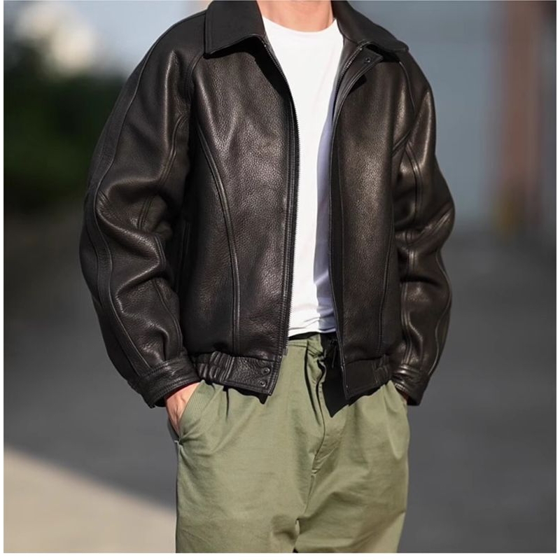 Jaket kulit pria original asli sapi srangken garut super tebal - Oxhide33