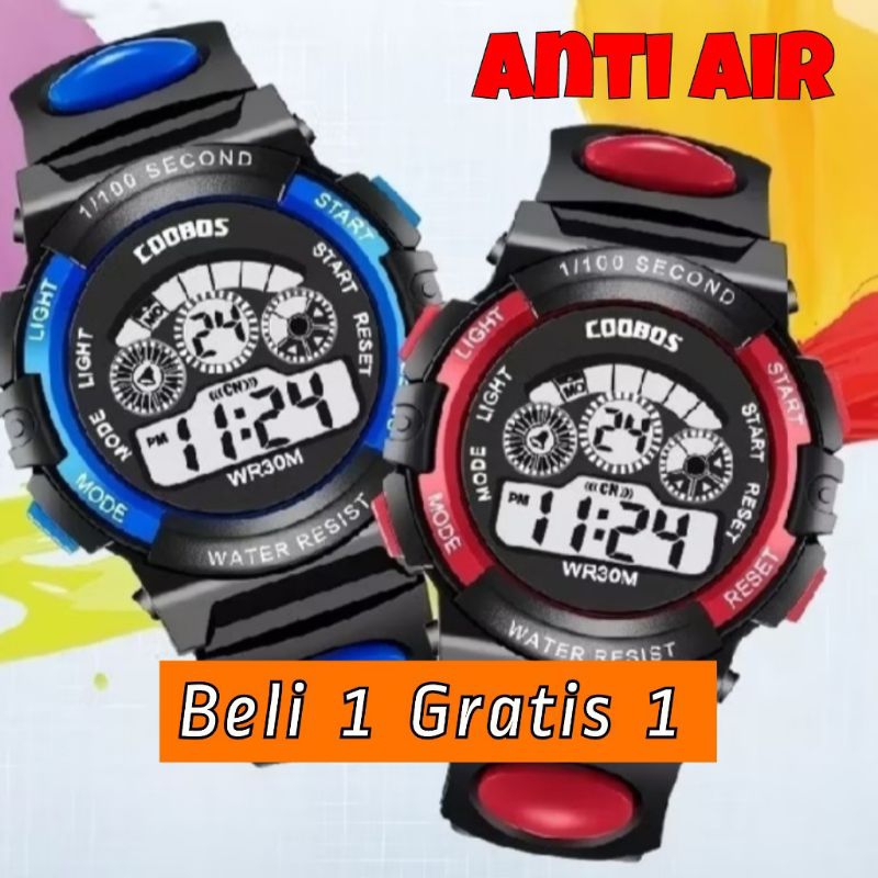 Jam Tangan Anak Cowok Anak Kecil Laki Laki Bisa Menyala Digital LED Anti Air