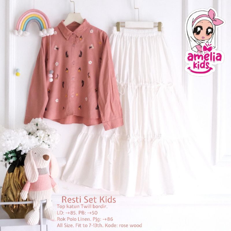 Resti Set Kids Setelan Anak Perempuan Setelan Anak Perempuan Original Ori Amelia Kids