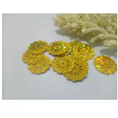 Payet Manik bunga cakra / payer roda - Emas (5 gram)