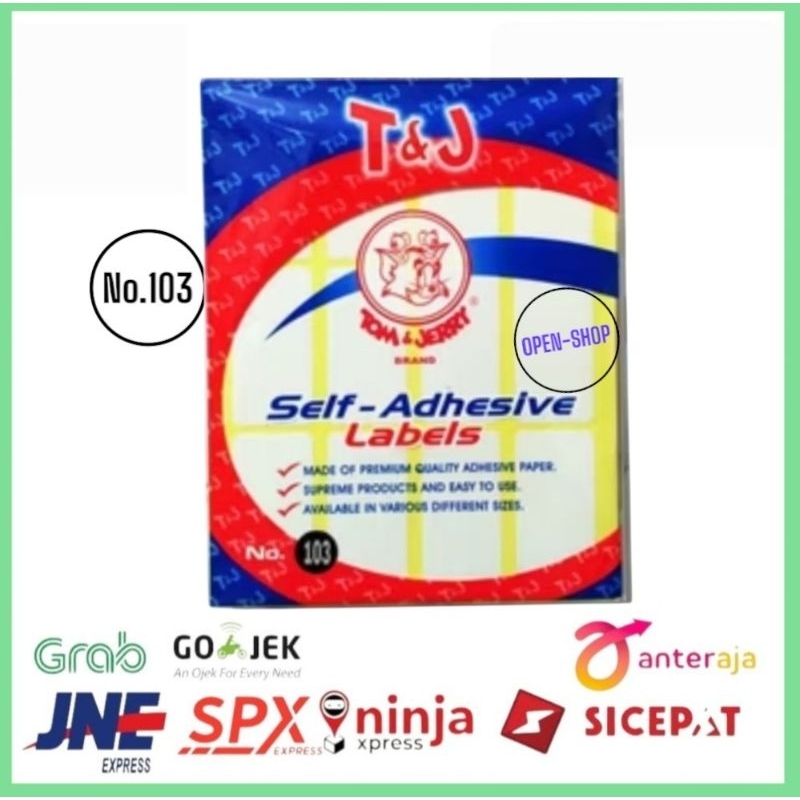 

Label Tom & Jerry No. 103 - per/pack isi 10 lembar