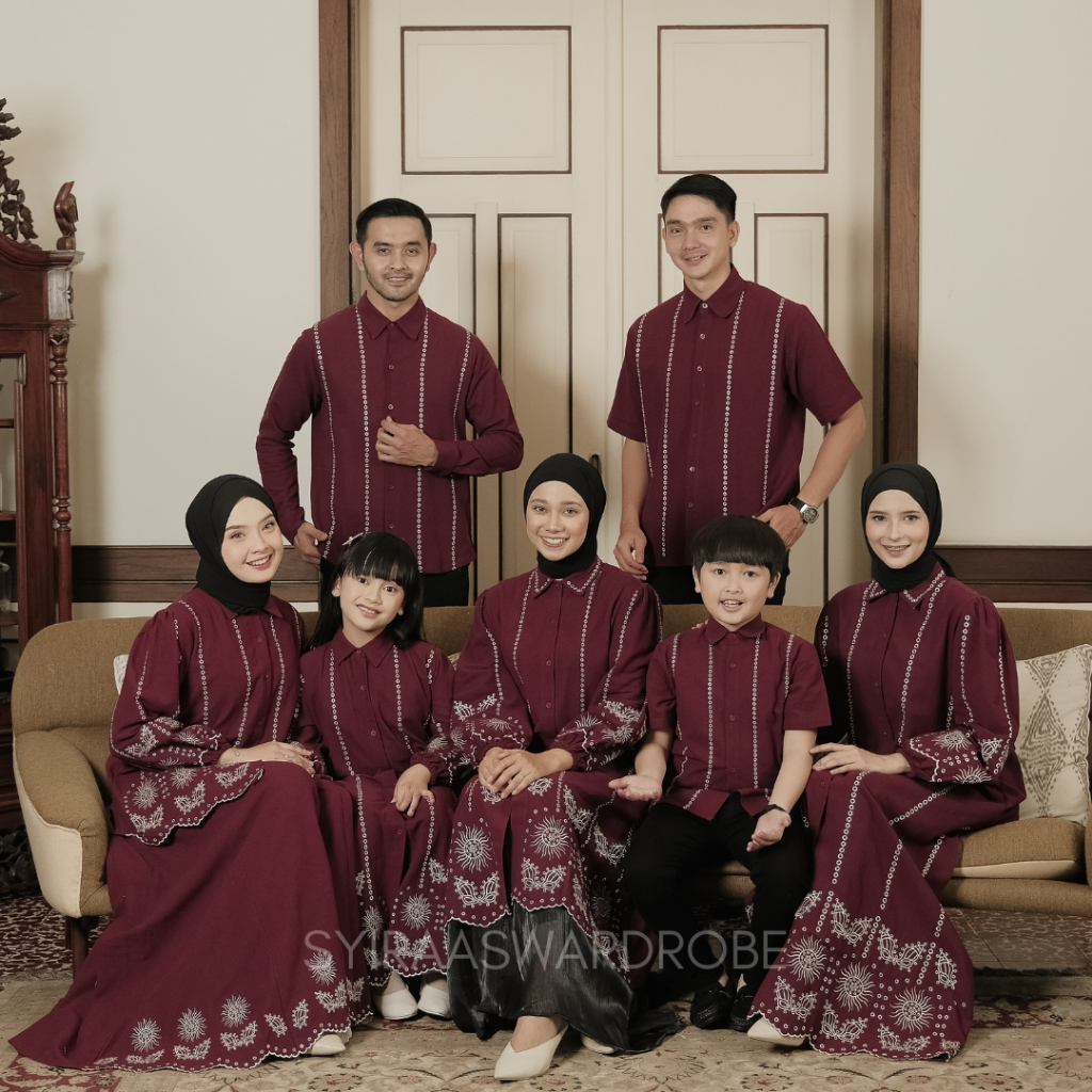 Syiraaswardrobe | Mahreen Family Series - Warna Maroon