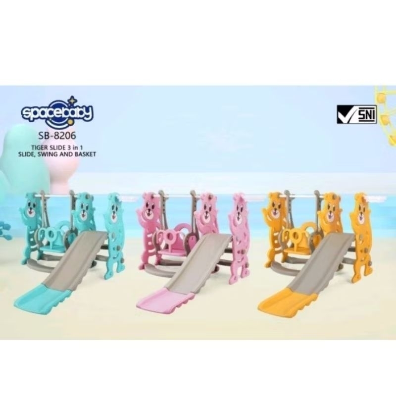 Spacebaby perosotan dan Ayunan Anak Tiger Slide Swing  SB 8206