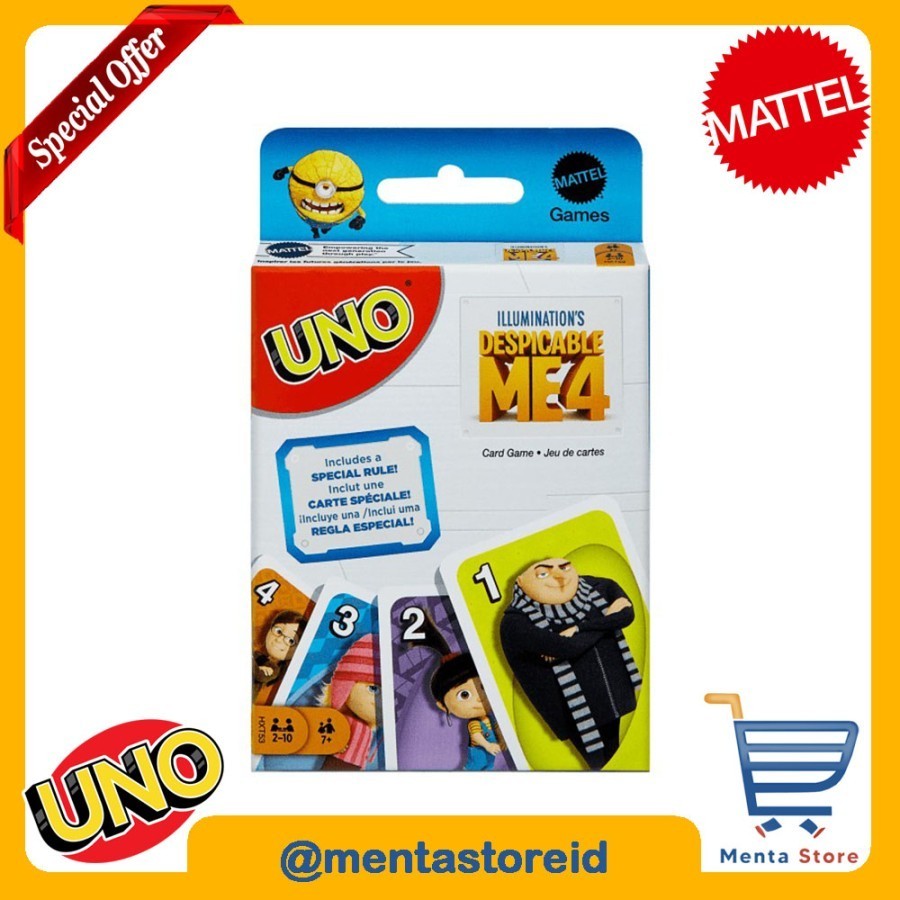 UNO Despicable Me 4 Card Game For Kids Mainan Kartu Uno