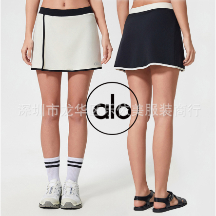 rok pendek alo  gaya yang sama label asli olahraga wanita warna kontras bra yoga pakaian dalam pungg