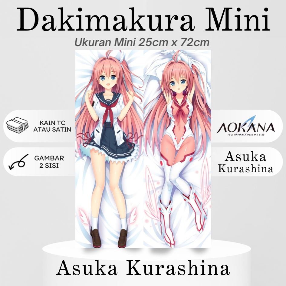 DAKIMAKURA MINI ASUKA KURASHINA Aokana Four Rhythm Across The Blue Bantal Anime Waifu Mini Ao no Kan
