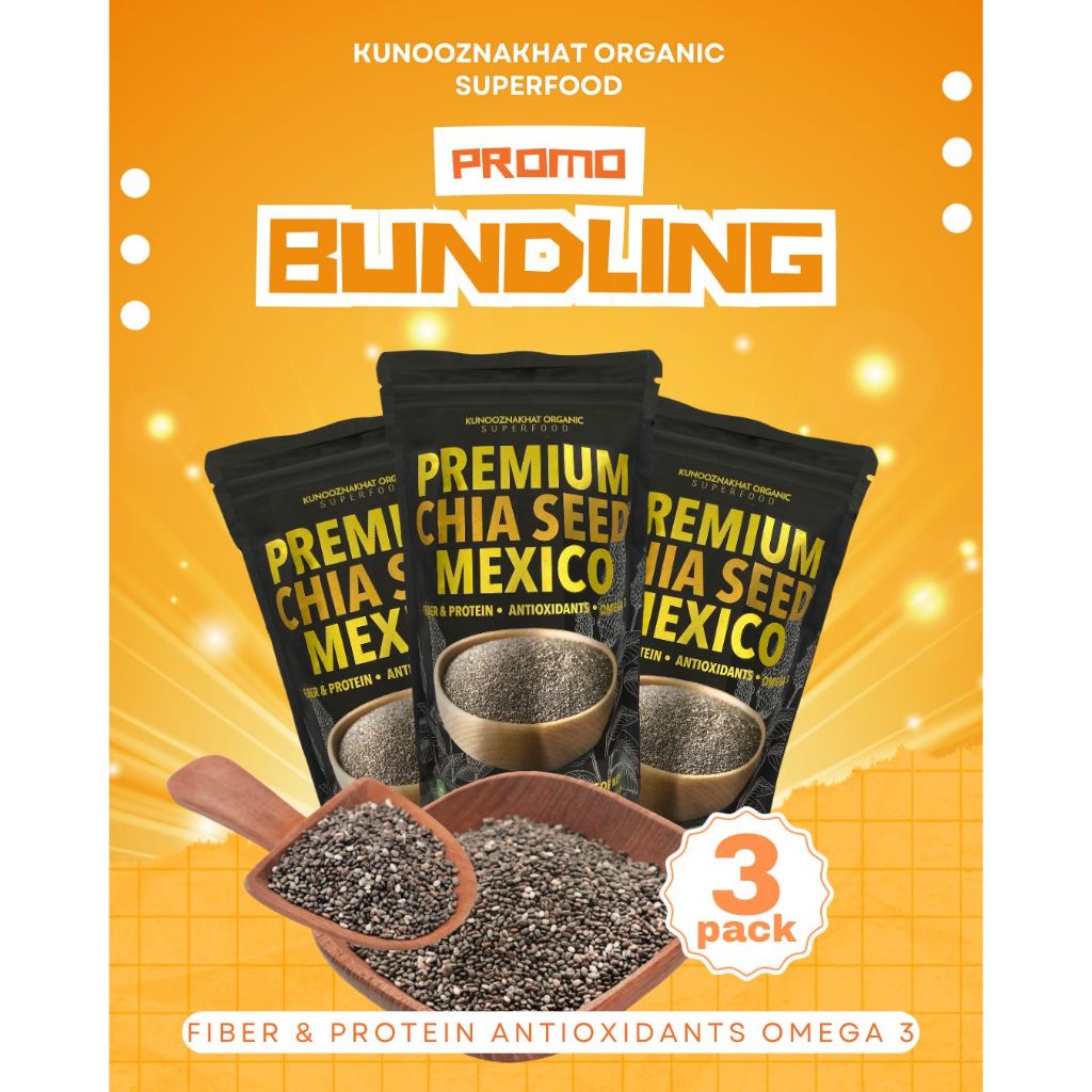 

Chia Seed Premium Mexico Bundling 3 Kunooznakhat - 500g