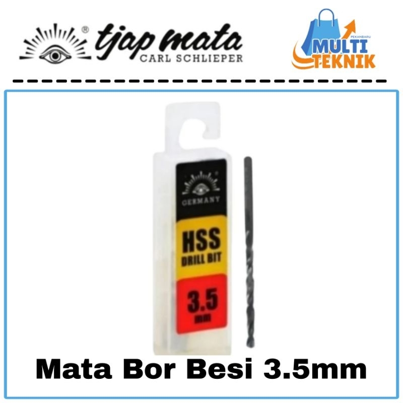 TJAP MATA Mata Bor Besi Baja HSS Drill 3.5mm - Cap Mata 3.5 mm
