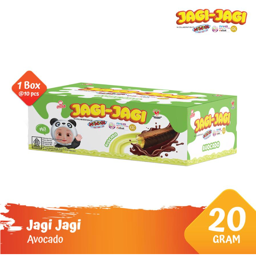 

JAGI JAGI MOMOGI X RNH Makanan Ringan Snack Rasa Avocado / Strawberry / Blueberry [1 box isi 10 pcs @20 gram]