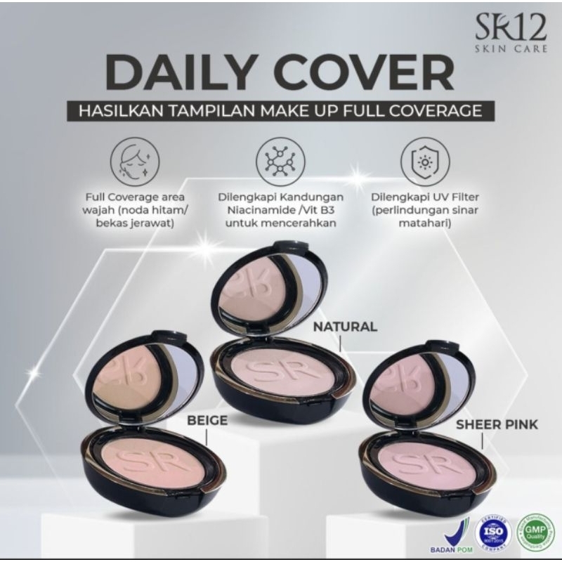 BEDAK PADAT SR12 | COMPACT POWDER SR12 | DAILY COVER SR12 | BEDAK PADAT TAHAN LAMA DIJAMIN ORIGINAL