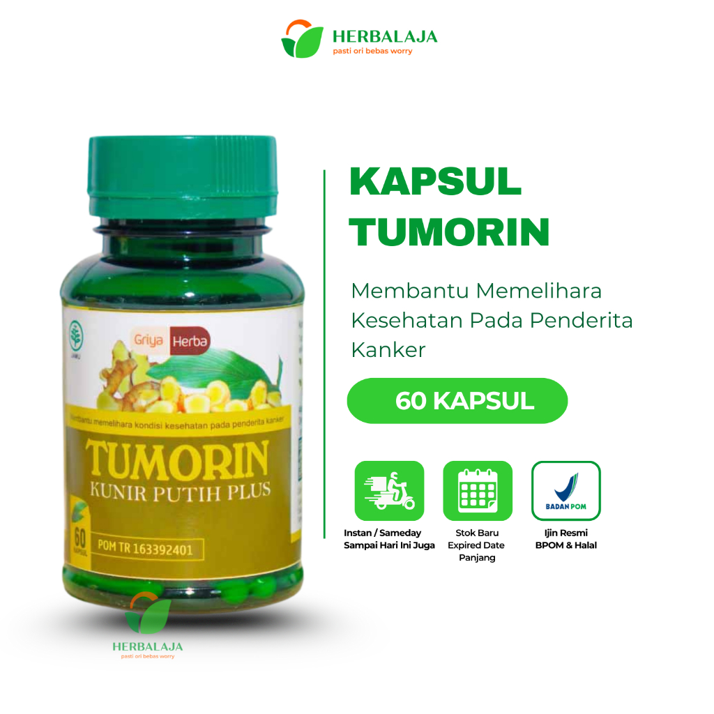 TUMORIN Ekstrak Kunir Putih Plus Kunyit 60 Kapsul Original Untuk Menjaga Kesehatan Kanker BPOM