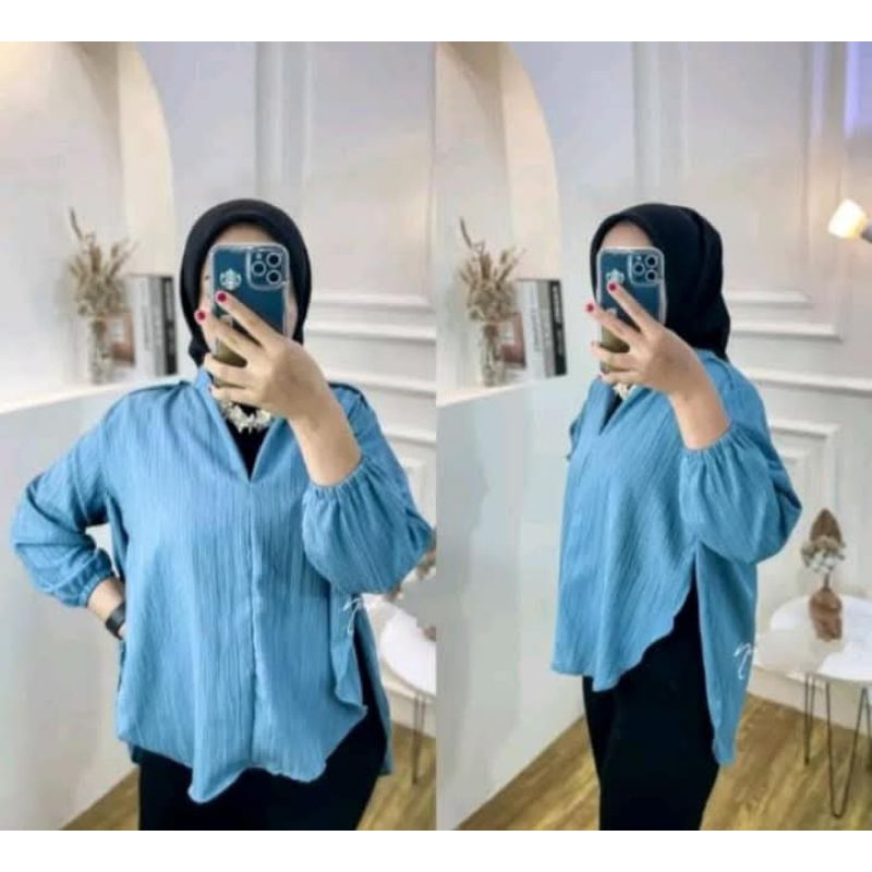 Livia Blouse Lady Crush//Atasan Outer Oversize Lady Crush// Outer Lady Crush Blouse Wanita Polos
