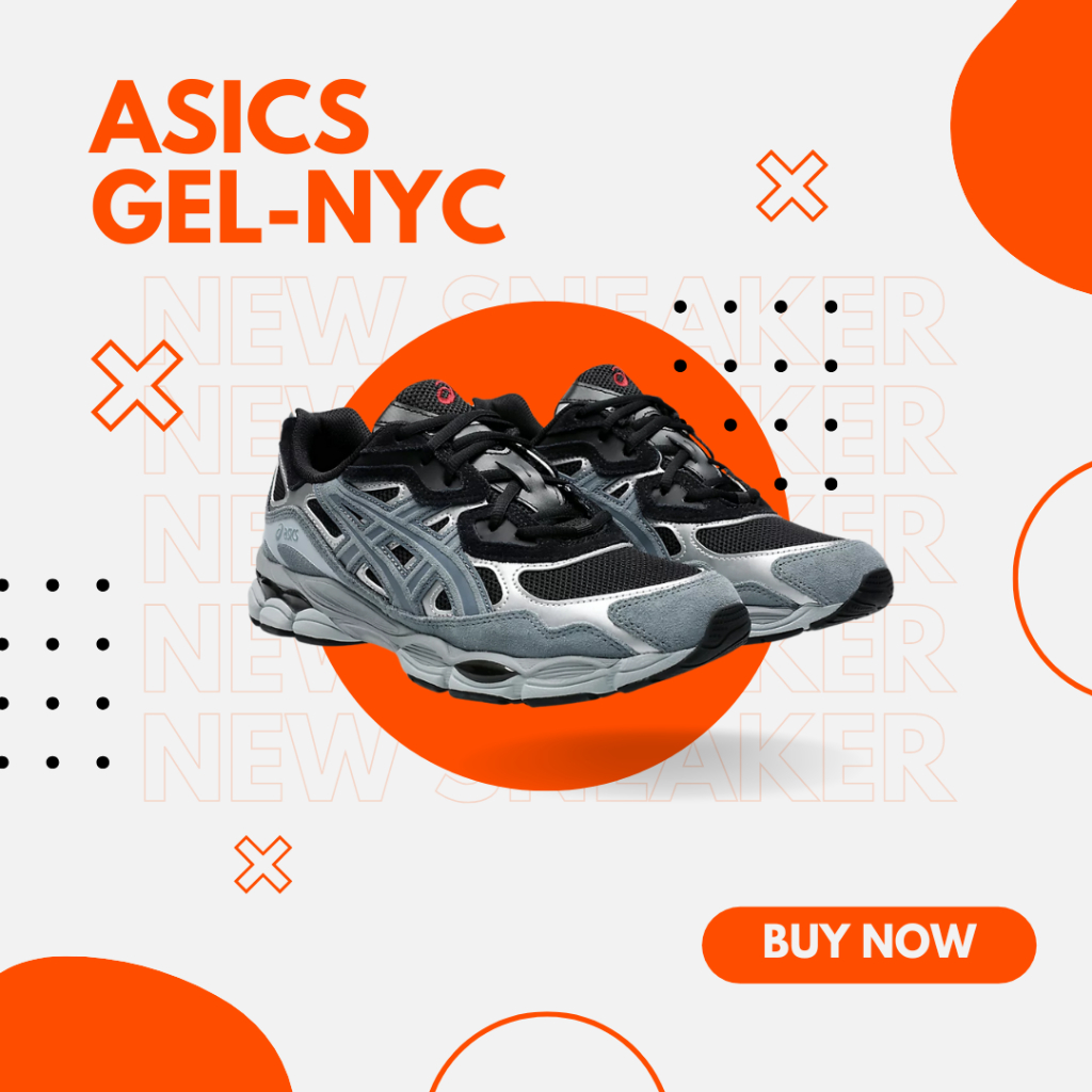 4sic5 Gel-Nyc black grey size 7,5 sneakers