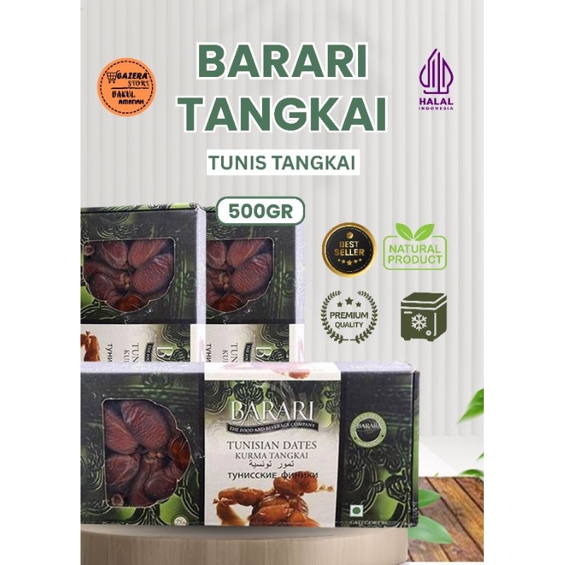 

Kurma Tunisia Tangkai | kurma Barari 500Gr | kurma tangkai 100% original & fresh