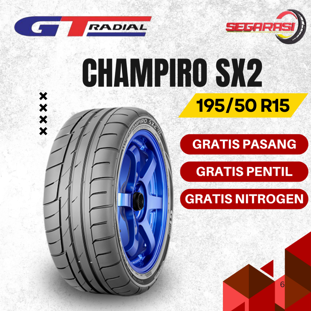GT Radial Champiro SX2 195/50 R15 Semi Slick - Ban Mobil GT Champiro SX2 195/50R15
