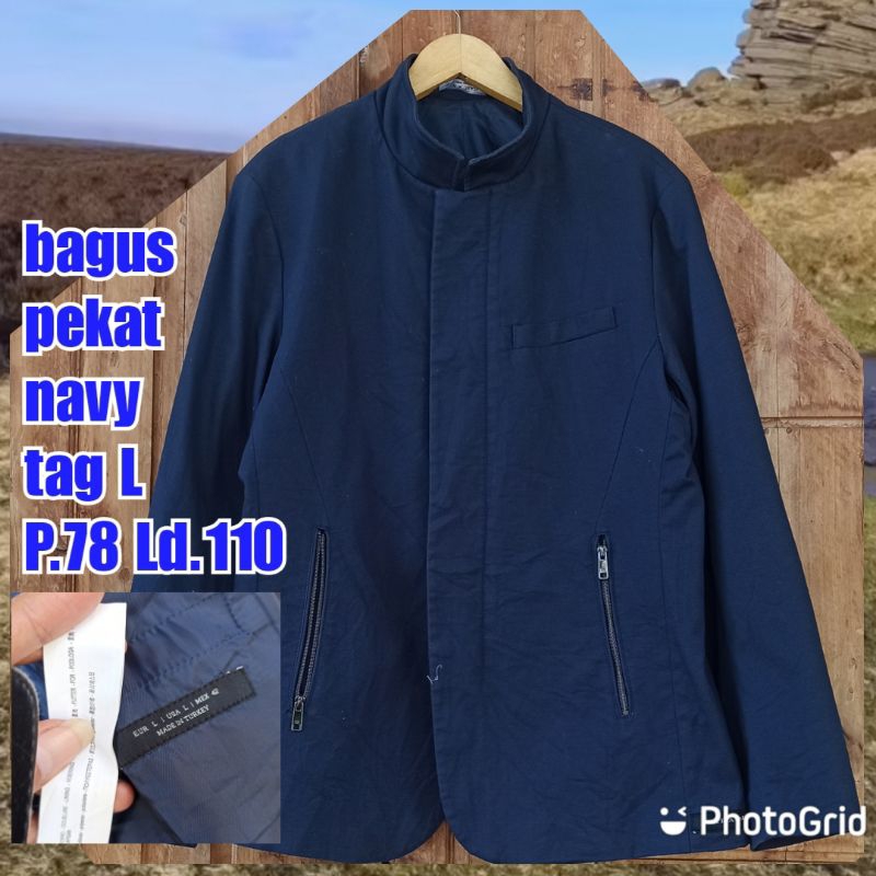 jaket work kerja casual formal Harrington zara man