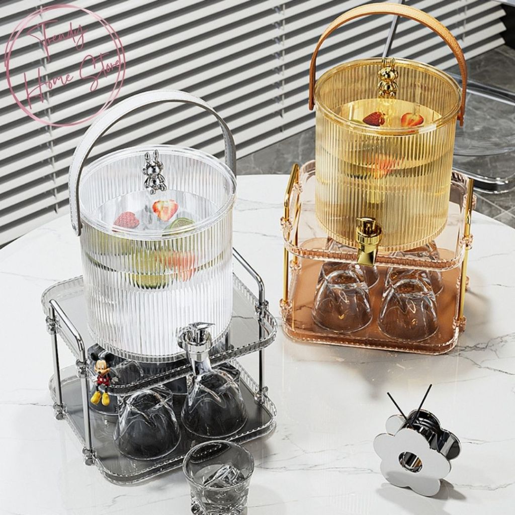 THS Dispenser Air Minum Akrilik 5L set Tatakan Estetik Tanpa Gelas