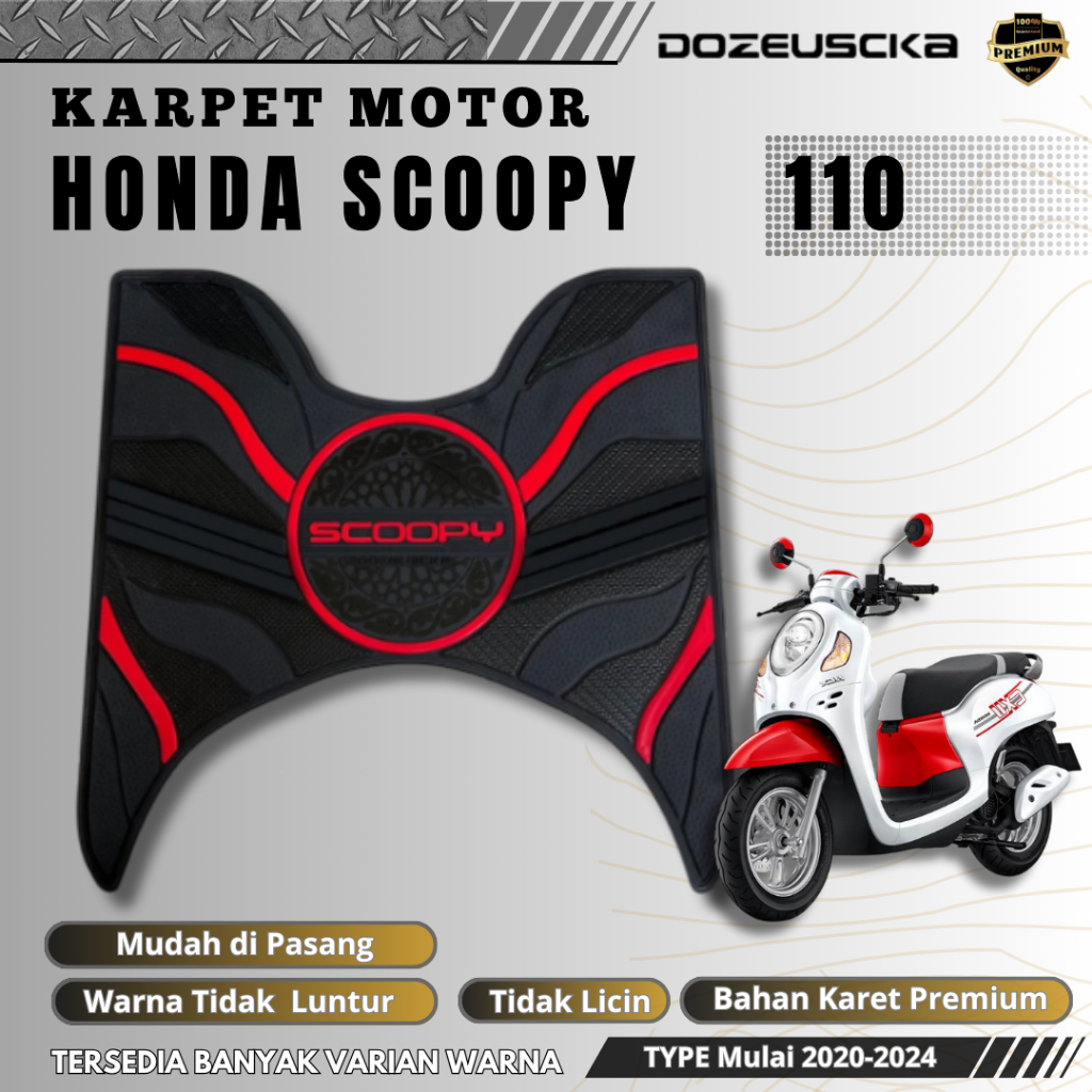 ALAS KAKI MOTOR HONDA SCOOPY FI TAHUN 2020 - 2024 AKSESORIS MOTOR SCOOPY FI VARIASI MOTOR SCOOPY FI