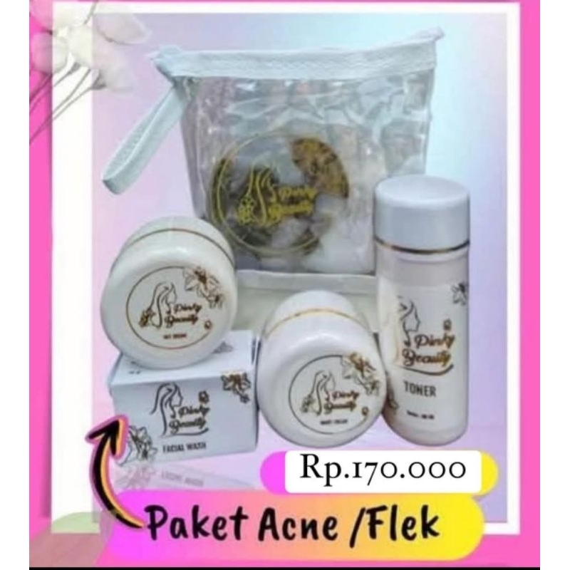 [ ORIGINAL ] Cream Paket Acne & Flek Skincare Pinky Beauty || Hj. IMELDA YUNUS