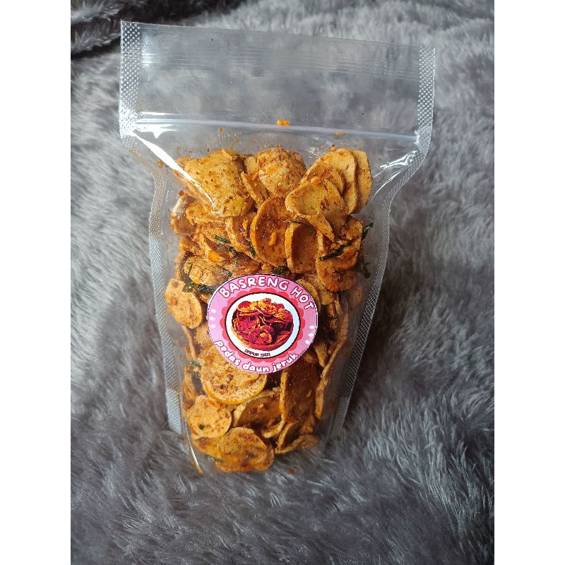 

Basreng Kriuk Rasa Pedas Dauun Jeruk Kemasan 200gram