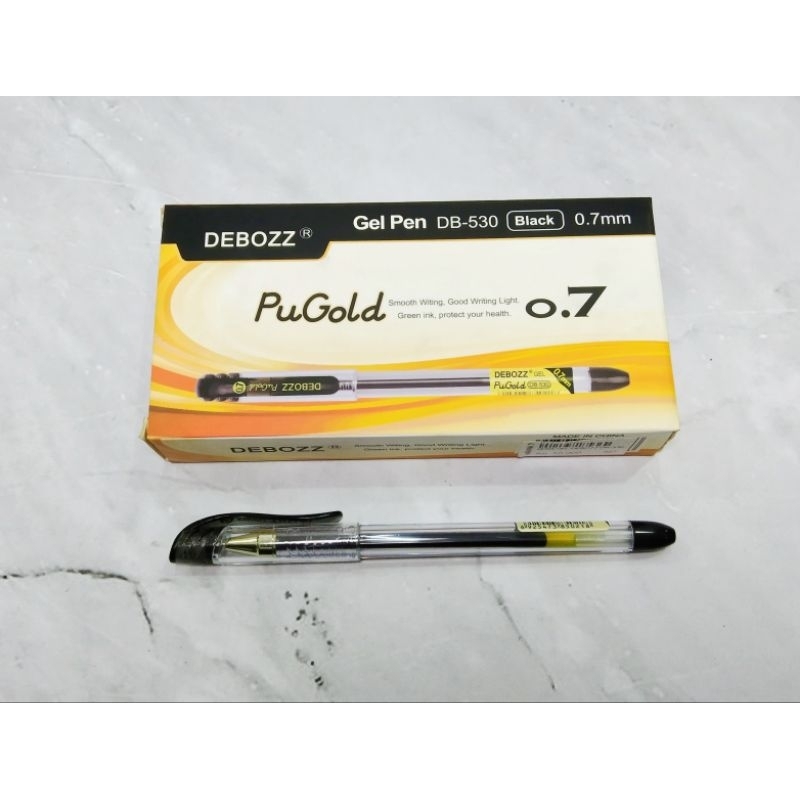 

PENA CAIR HITAM ISI 12 PCS DEBOZZ DB-530 / GEL PEN DB-530 / PENA GEL - DEBOZZ