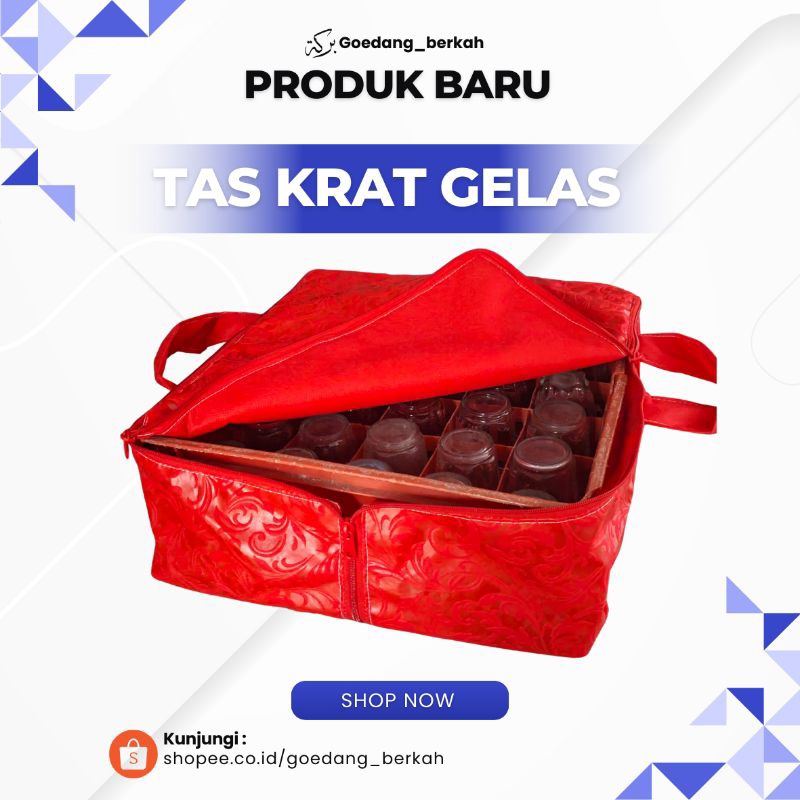 BISA COD / TAS KRAT SINGGLE UKURAN 25 GELAS / 1 KRAT (single krat)